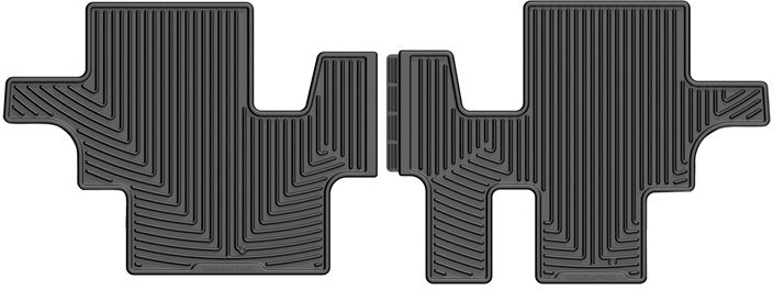 AM Rear Rubber Mats Black 2013-2017 Infiniti JX 2nd row SKU W24W302