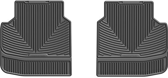 AM Rear Rubber Mats Black 2013-2014 BMW 7 Series Trim Required for SWB models SKU W24W314