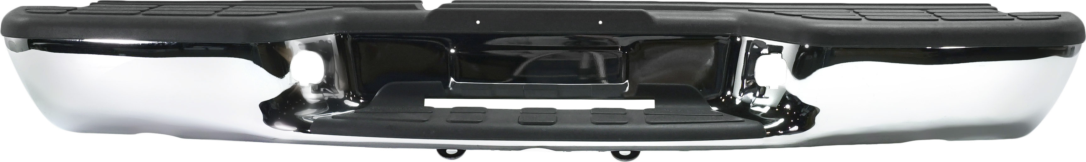 AM S10 PICKUP 98-04 STEP BUMPER FACE BAR AND PAD w Pad Provision w o Mounting Bracket Chrome Fleetside SKU WE 35007 Partslink GM1101104 OEM GM1100104