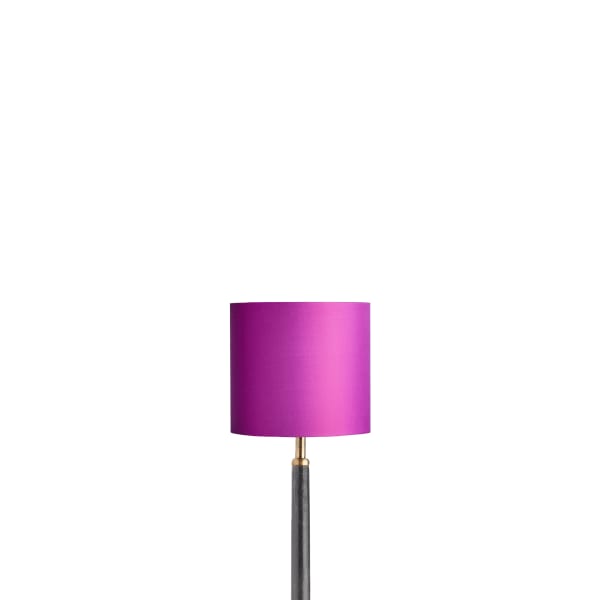 7 inch drum shade in fuchsia dupion silk