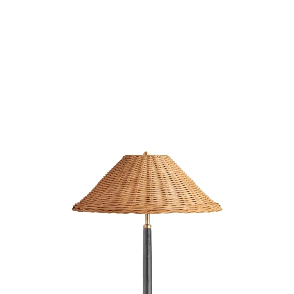 14 inch cone shade in natural rattan