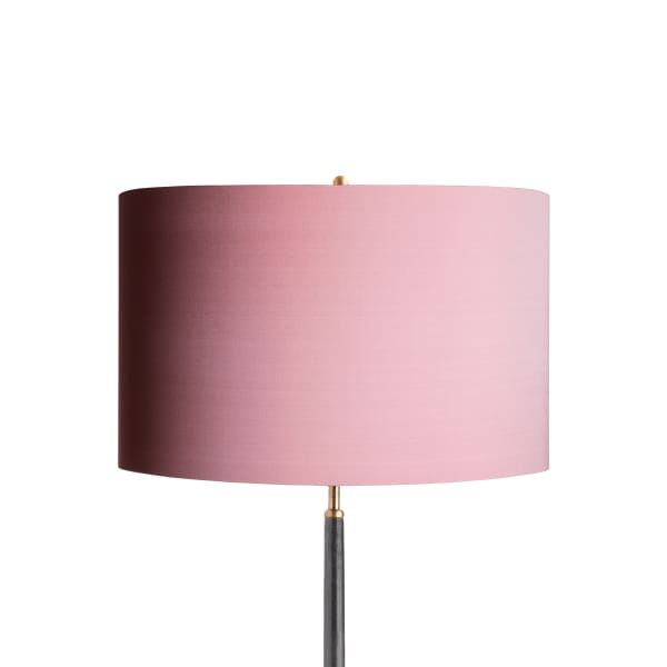 18 inch drum shade in antique rose dupion silk