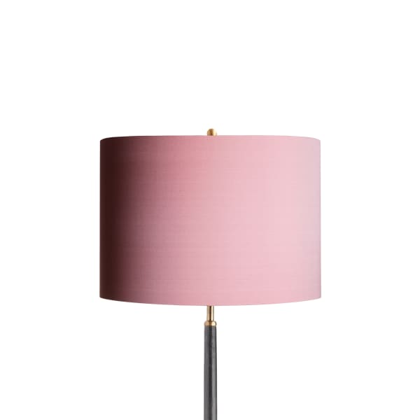 14 inch drum shade in antique rose dupion silk