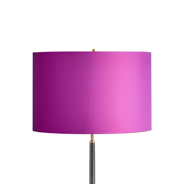 18 inch drum shade in fuchsia dupion silk