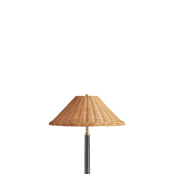 12 inch cone shade in natural rattan