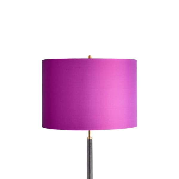 14 inch drum shade in fuchsia dupion silk