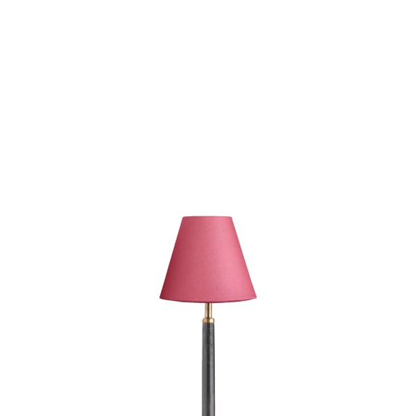 6 inch empire clip on shade in raspberry taj silk