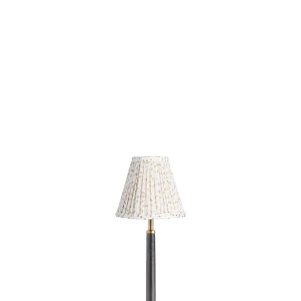 6 inch empire clip on shade in gold dotty