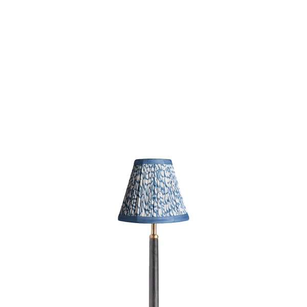 6 inch empire clip on shade in turkish blue fishscales with blue tape