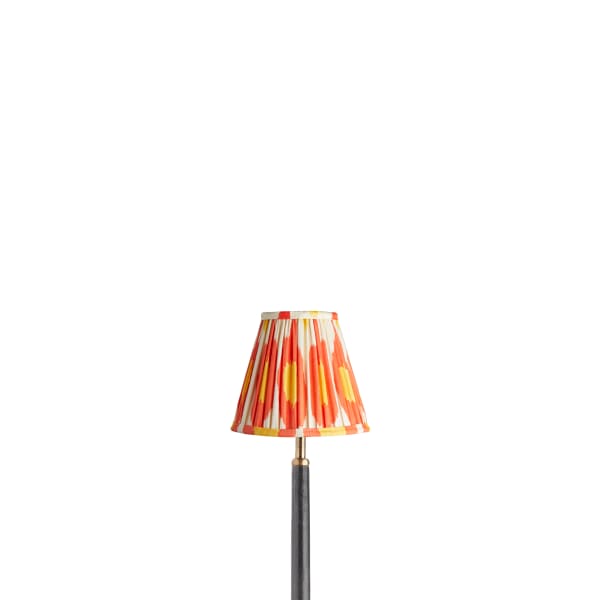 6 inch empire clip on shade in egg & spoon ikat st clements silk