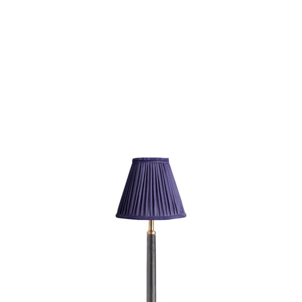6 inch empire clip on shade in cobalt silk