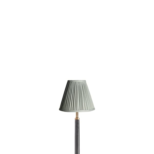 6 inch empire clip on shade in smog stone washed linen