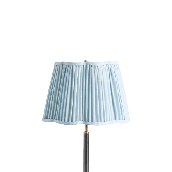 14 inch scalloped straight empire shade in blue sky linen
