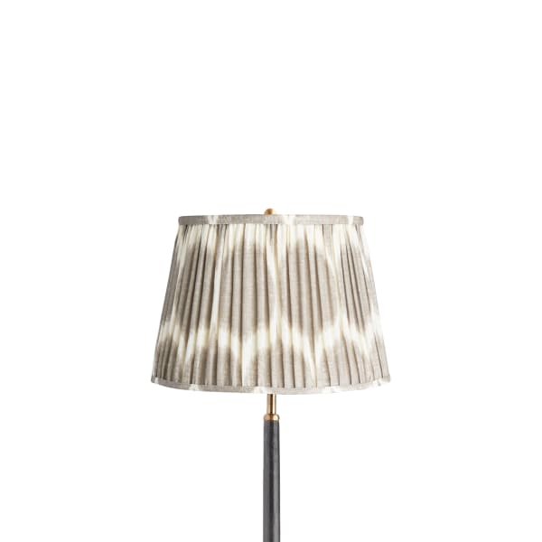 12 inch straight empire shade in yoda ikat printed gray linen
