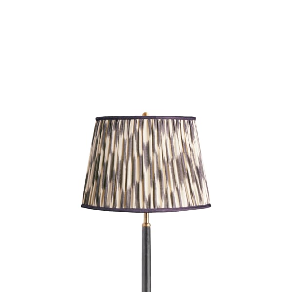 12 inch straight empire shade in atlas ikat black and cream silk