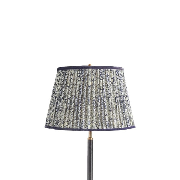 14 inch straight empire shade in indigo marigold linen by morris & co