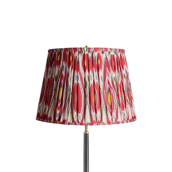 16 inch straight empire shade in heraldic ikat printed linen