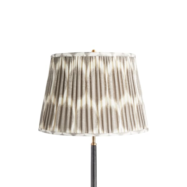 16 inch straight empire shade in yoda ikat printed gray linen