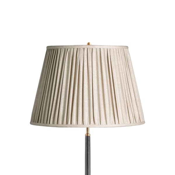 18 inch straight empire shade in pleated natural linen