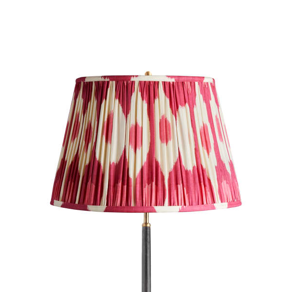 18 inch straight empire shade in egg & spoon ikat berries silk