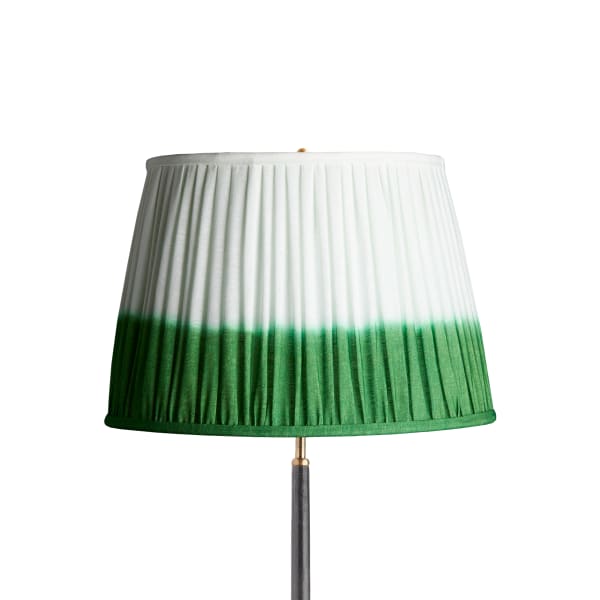 18 inch straight empire shade in green shibori linen