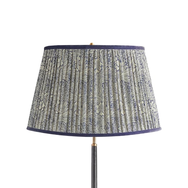 20 inch straight empire shade in indigo marigold linen by morris & co