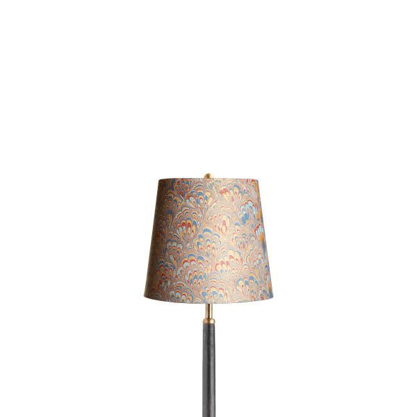 8 inch tall tapered shade in golden piave hand made marbled paper