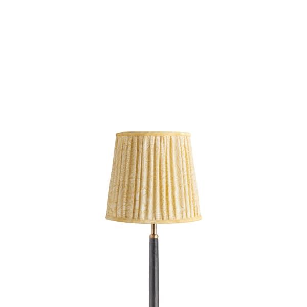 8 inch tall tapered shade in cowslip marigold linen by morris & co