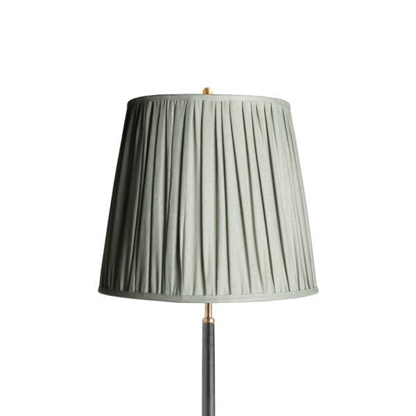 14 inch tall tapered shade in smog stone washed linen