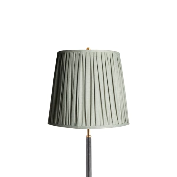 12 inch tall tapered shade in smog stone washed linen