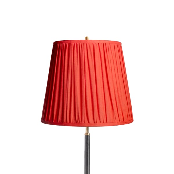 14 inch tall tapered shade in flame stone washed linen