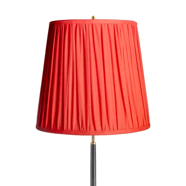 16 inch tall tapered shade in flame stone washed linen