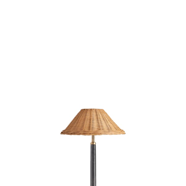 10 inch Cone shade for cordless lamps in natural rattan