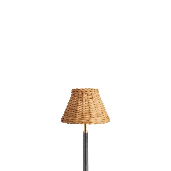 8 inch empire shade for cordless lamps in natural rattan