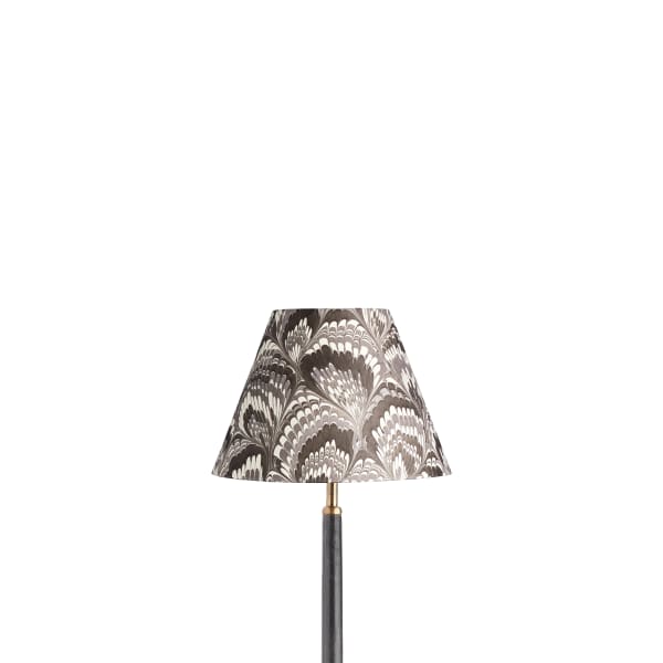 10 inch empire shade for cordless lamps in grey and black Piave hand made marble paper