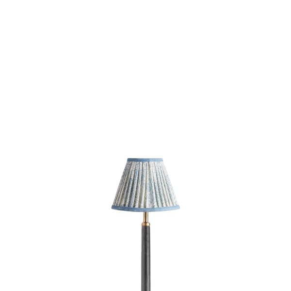 6 inch empire shade for cordless lamps in china blue marigold linen by morris & co