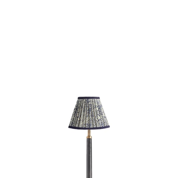 6 inch empire shade for cordless lamps in indigo marigold linen by morris & co