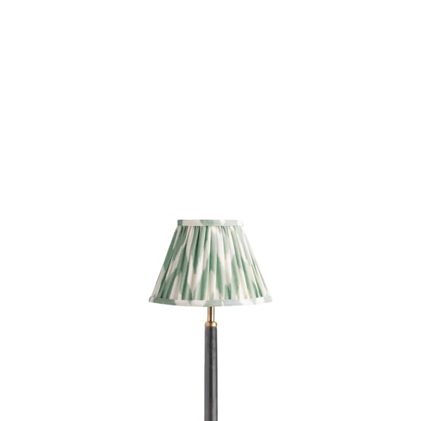8 inch empire shade for cordless lamps shade for cordless lamps in ikat printed zig-zag eau de nil linen