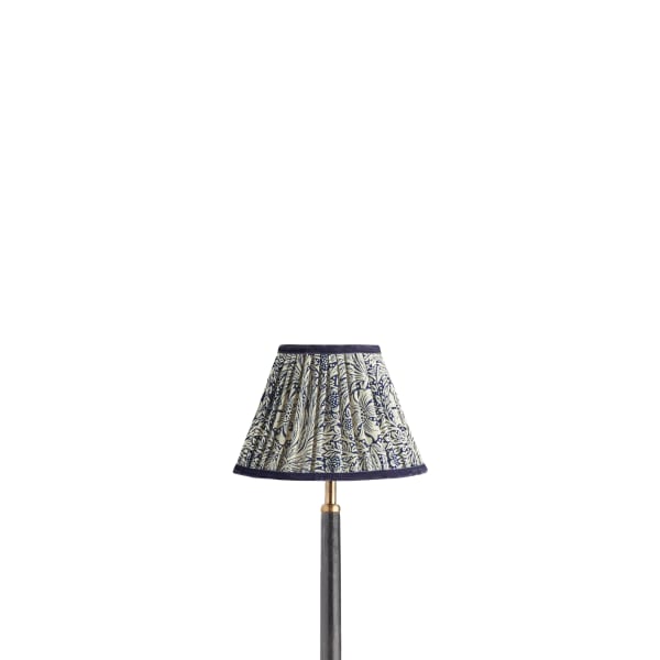 8 inch empire shade for cordless lamps in indigo marigold linen by morris & co