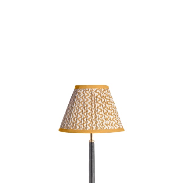 10 inch Empire shade for cordless lamps in Caramel Chevrons