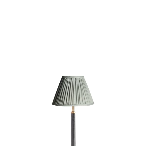 8 inch empire shade for cordless lamps in smog stone washed linen