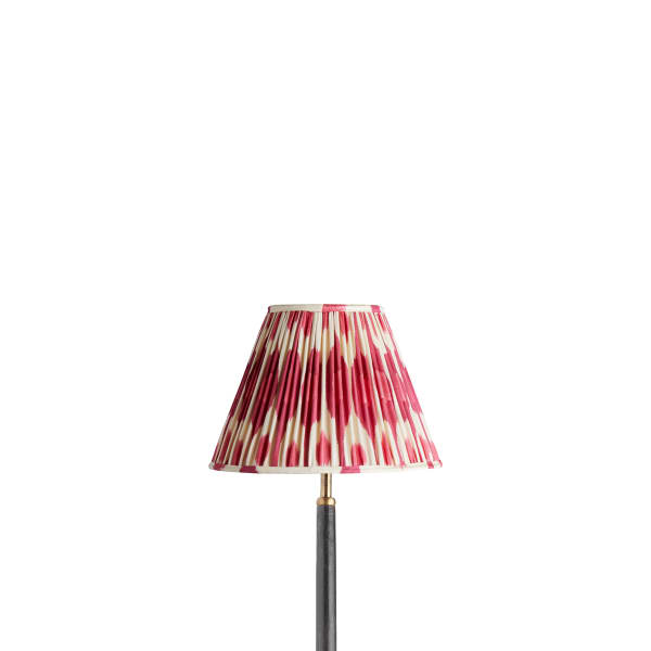 10 inch empire egg & spoon silk ikat shade for cordless lamps in berries