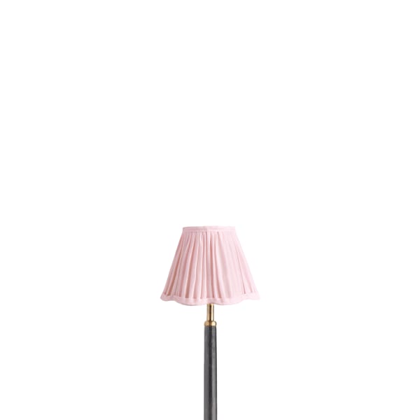 6 inch scalloped empire shade for cordless lamps in marshmallow linen