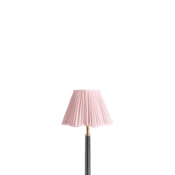 8 inch scalloped empire shade for cordless lamps in marshmallow linen