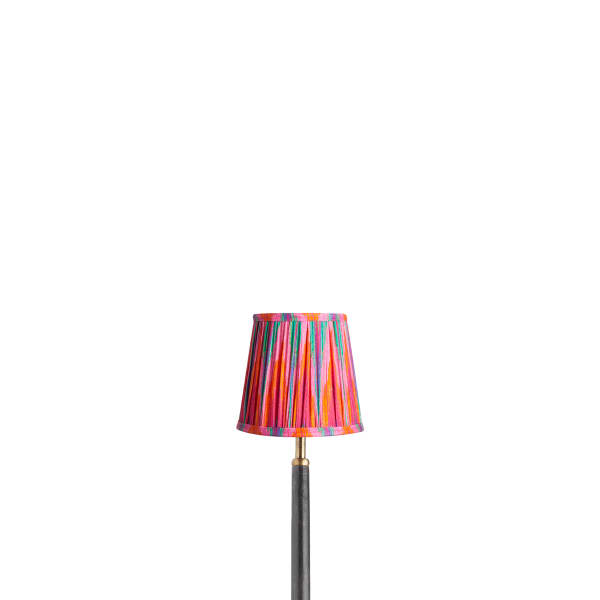 5.5 inch tall tapered shade for cordless lamps in pink ikat by matthew williamson