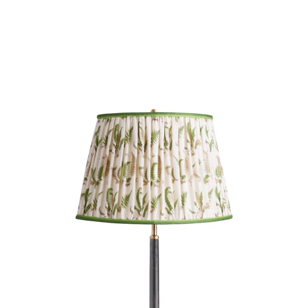14 inch straight empire shade in emerald Ferns linen by GP & J Baker