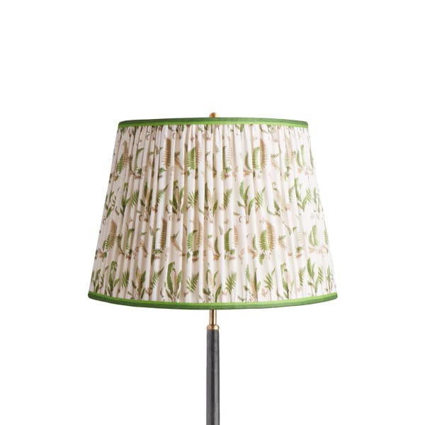 16 inch straight empire shade in emerald Ferns linen by GP & J Baker