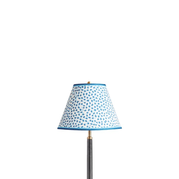 10 inch empire shade in blue and indigo Polka Dot paper by GP & J Baker