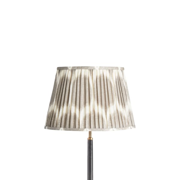 14 inch straight empire shade for cordless lamps printed linen ikat shade in grey Yoda