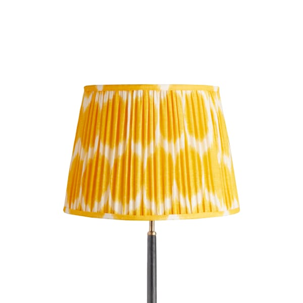 16 inch straight empire shade for cordless lamps printed linen ikat shade in yellow Yoda